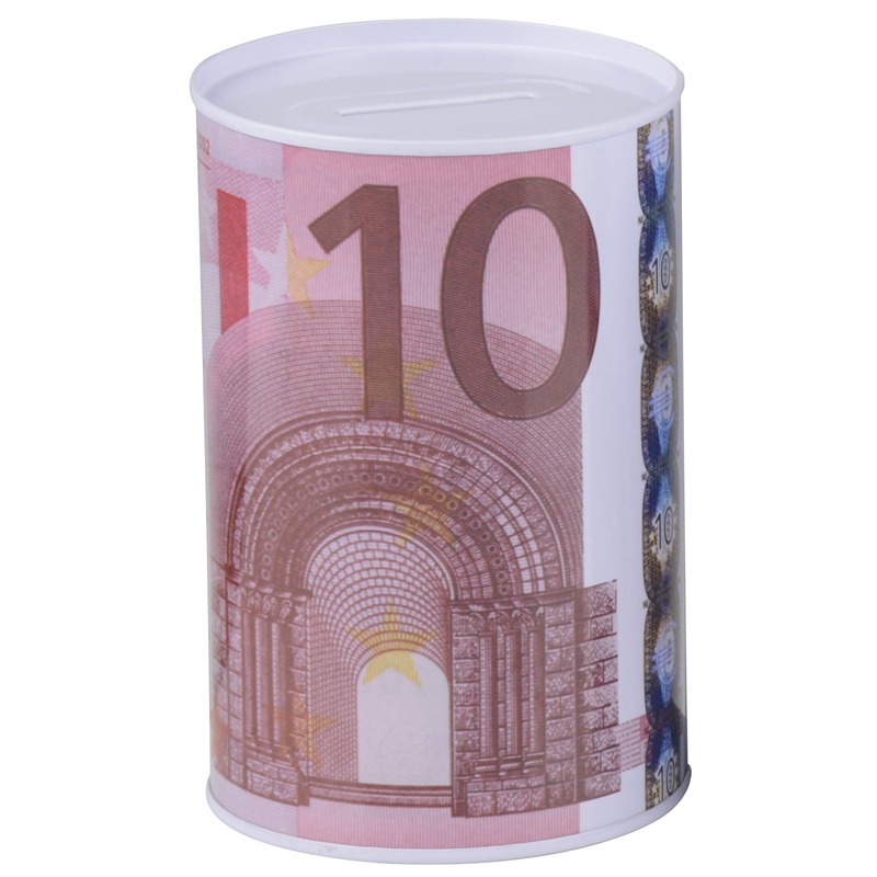 10 euro biljet spaarpotje 8 x 11 cm