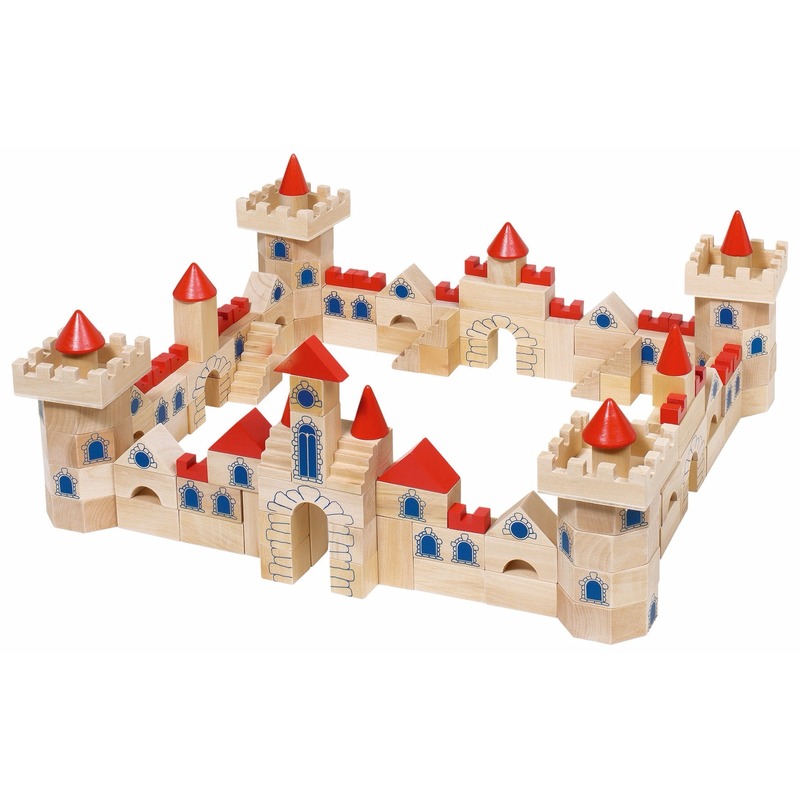 145-delige houten bouw blokken kasteel