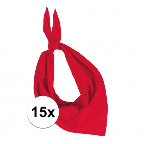 15 stuks rood hals zakdoeken Bandana style
