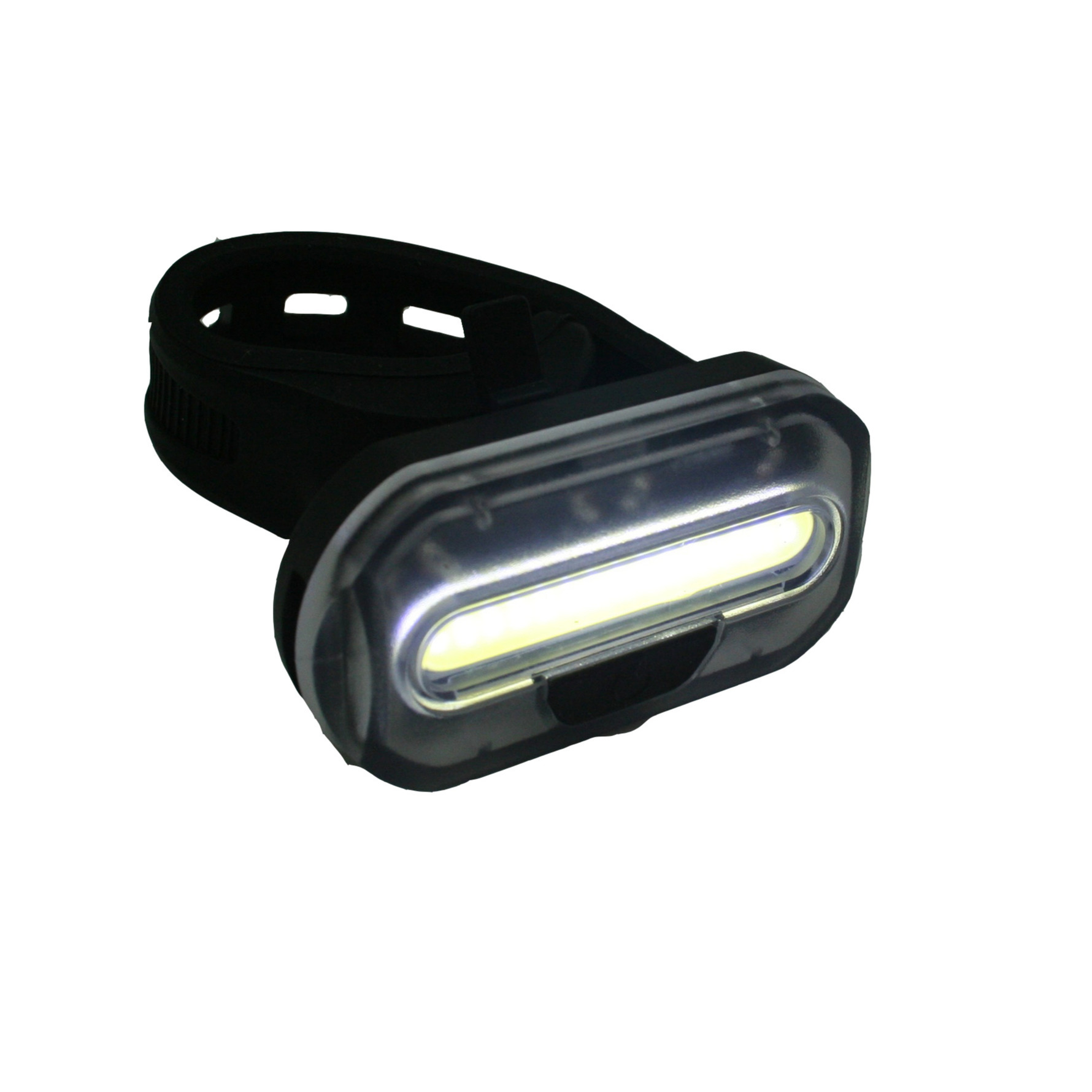 1x Fietsverlichting batterijvoorlicht-fietskoplamp met 1 heldere COB LED frame-stuur bevestiging