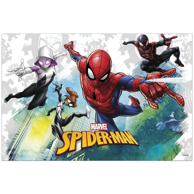 1x Marvel Spiderman tafelkleden-tafelzeilen 120 x 180 cm kinderverjaardag