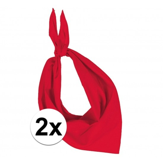2 stuks rood hals zakdoeken Bandana style