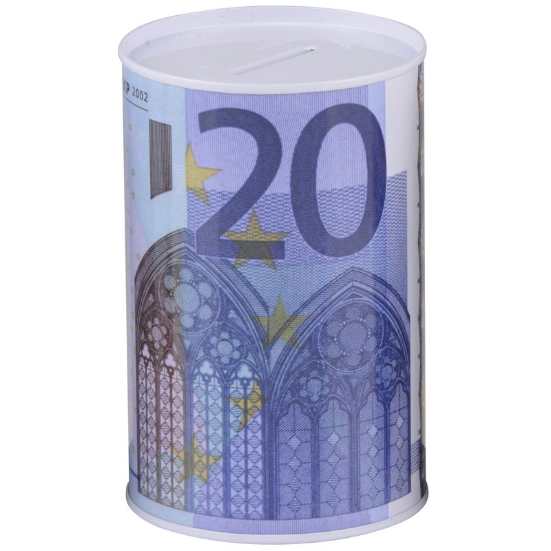 20 euro biljet spaarpotje 8 x 13 cm