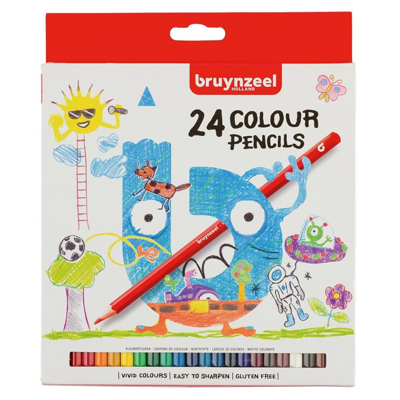 24x Kleur-teken potloden voor kinderen en volwassenen