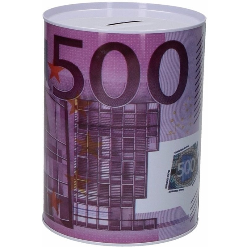 500 euro biljet spaarpotje 8 x 11 cm