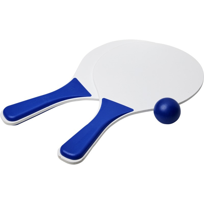 Actief speelgoed tennis-beachball setje blauw-wit