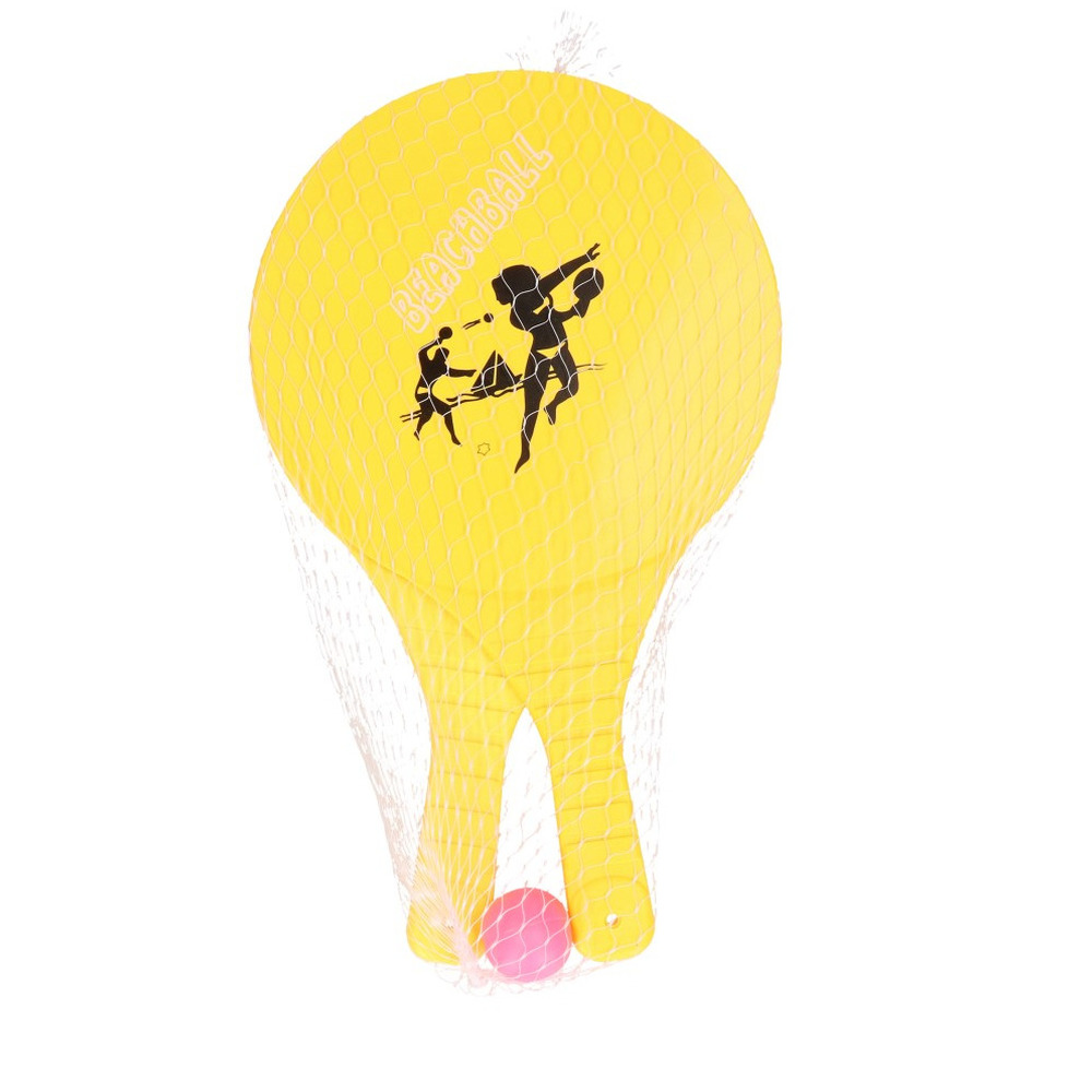 Actief speelgoed tennis-beachball setje geel