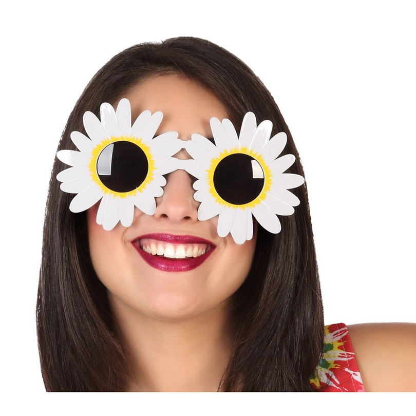Atosa Carnaval-verkleed party bril Flowers Tropisch-hawaii thema plastic volwassenen