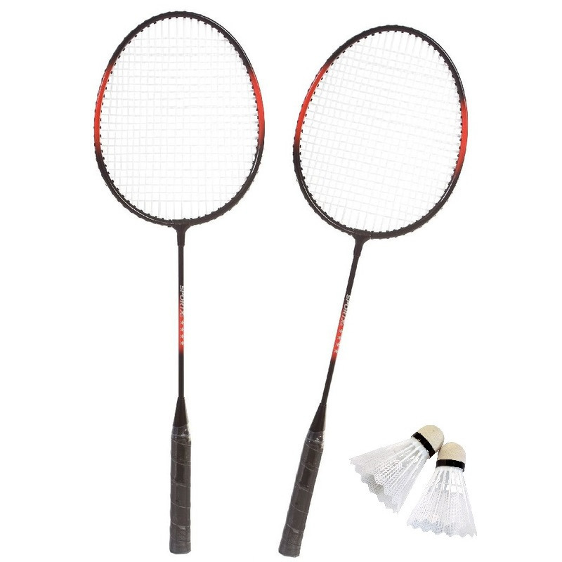 Badmintonset rood-zwart 5-delig 66 cm