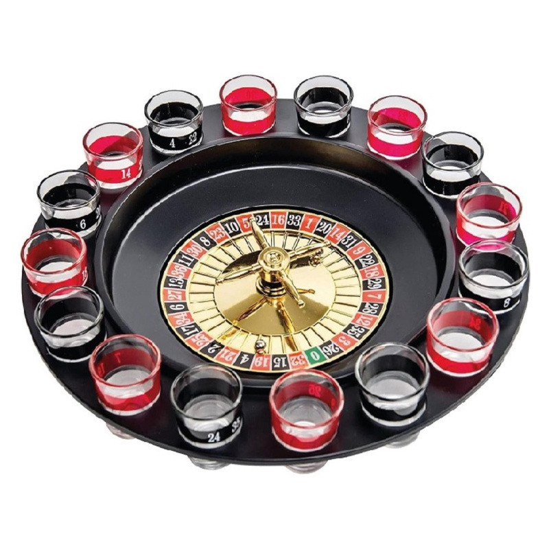 Benson Roulette drankspel kunststof met wiel -Â shots casino spel