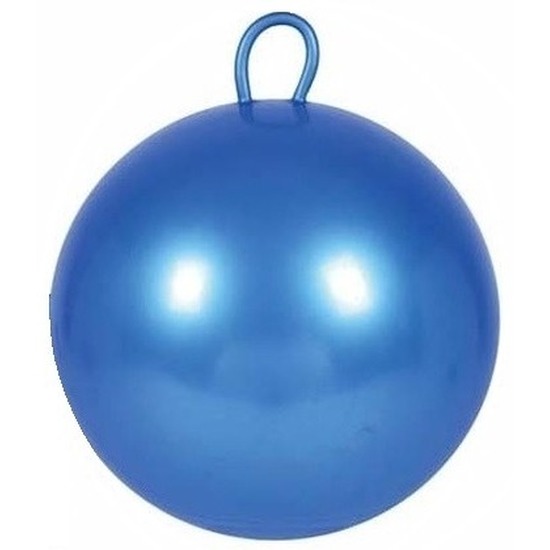 Blauwe skippybal 60 cm voor jongens-meisjes