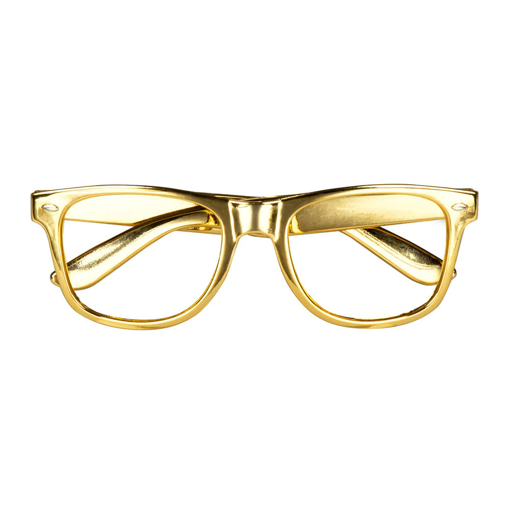 Boland Carnaval-verkleed glitter and glamour bril goud volwassenen - verkleedbrillen