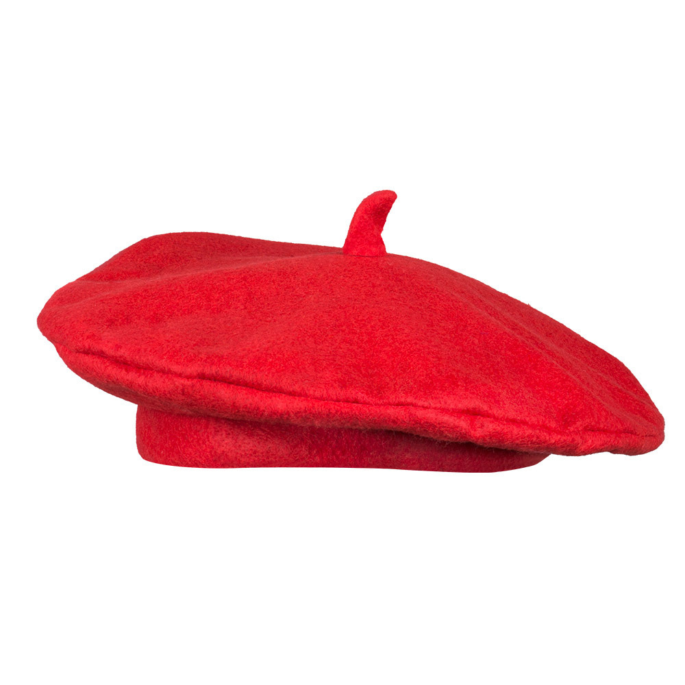 Boland Carnaval verkleed hoed-baret in Franse stijl rood heren-dames Frankrijk thema