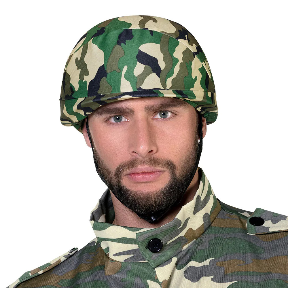 Boland Carnaval verkleed soldaten-leger Helm camouflage print voor volwassenen