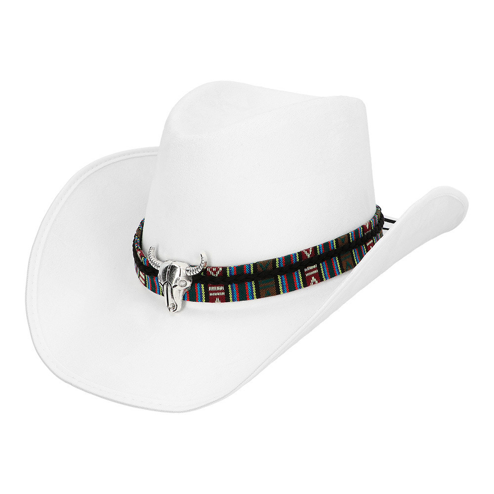Boland party Carnaval verkleed cowboy hoed Rodeo wit volwassenen polyester