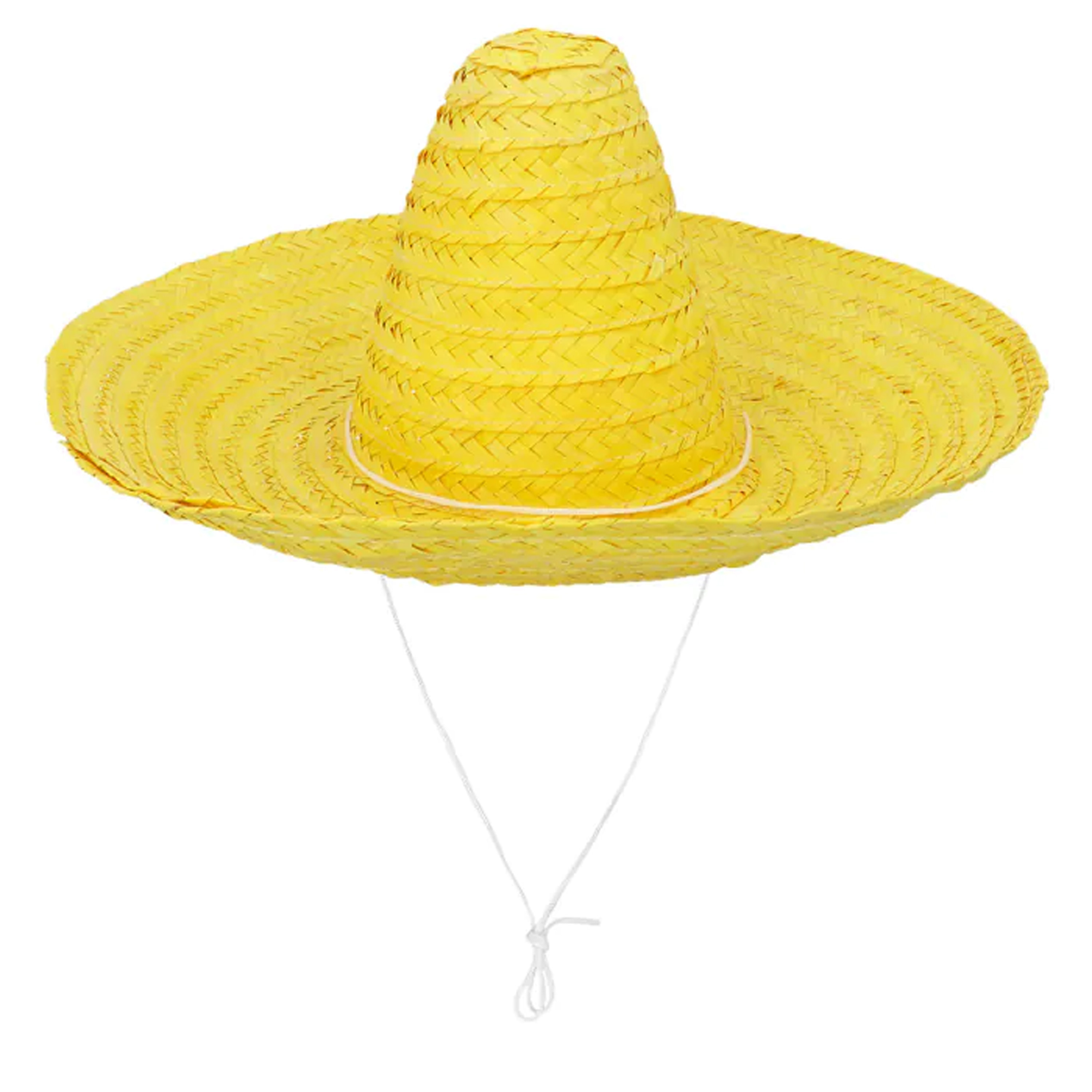 Boland party Carnaval verkleed Sombrero hoed Fiesta geel volwassenen polyester