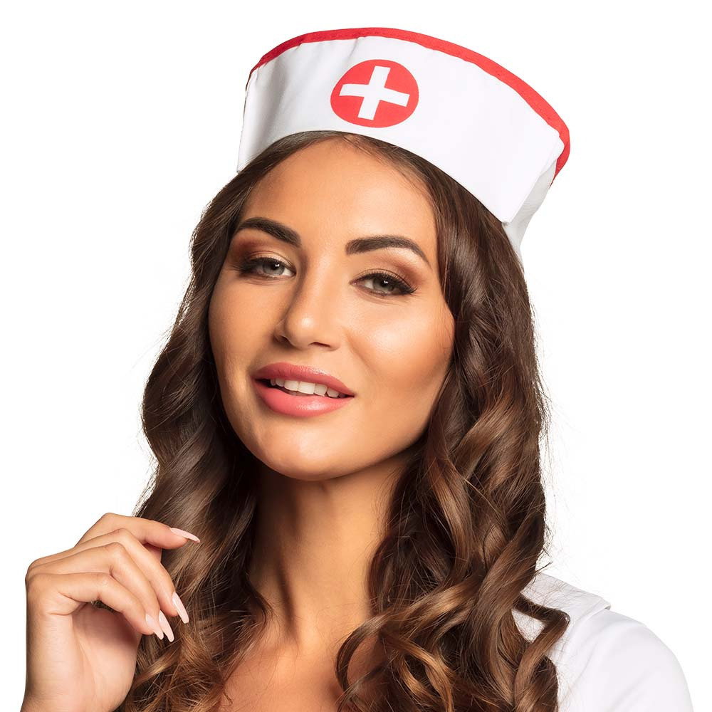 Boland Zuster-verpleegster kapje-hoedje carnaval verkleed accessoire
