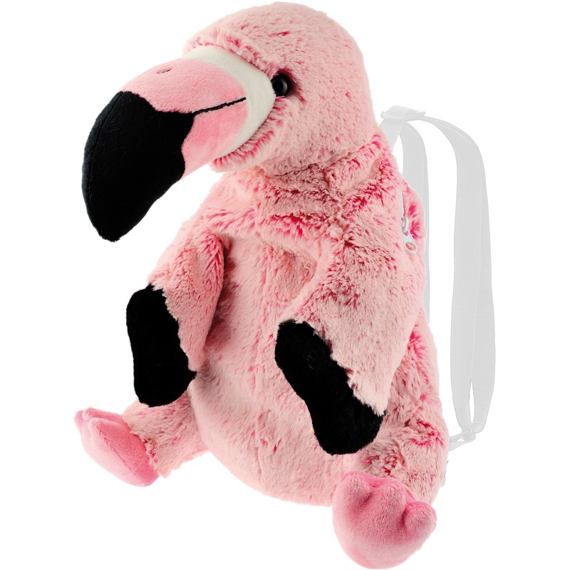 Bruine flamingo vogel rugzak-rugtas knuffels 32 cm knuffeldieren