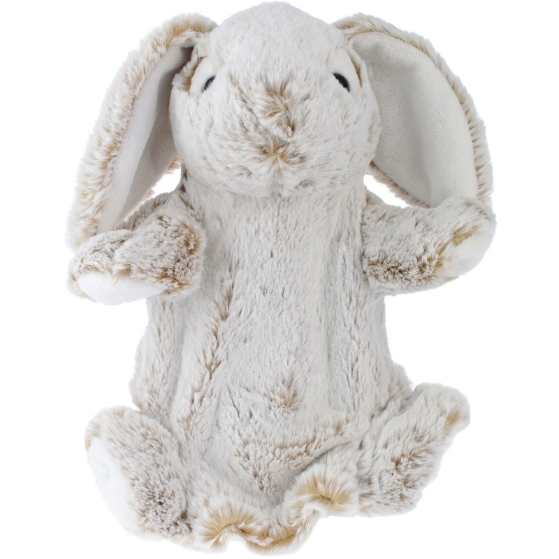 Bruine konijn-haas handpoppen knuffels 25 cm knuffeldieren