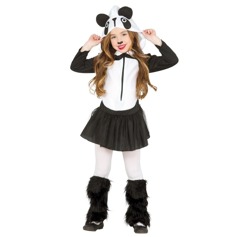 Carnavalskleding panda kostuum voor meisjes