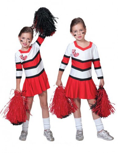 Cheerleader jurkje met plooirok voor meiden