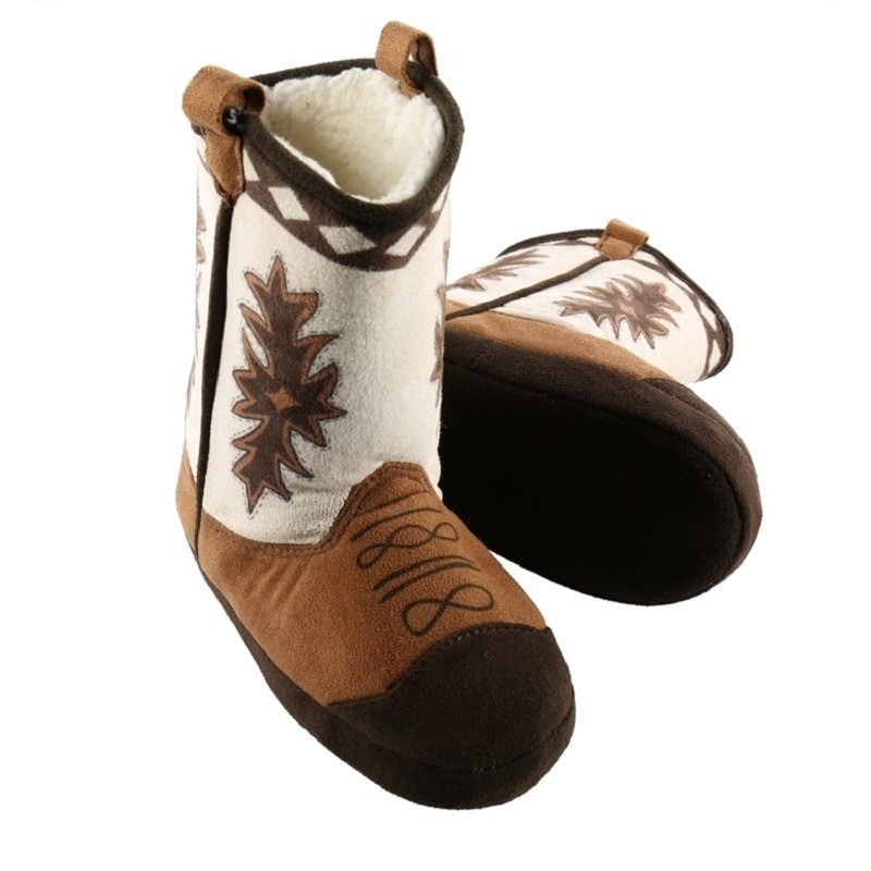 Cowboy pantoffels bruin voor kinderen