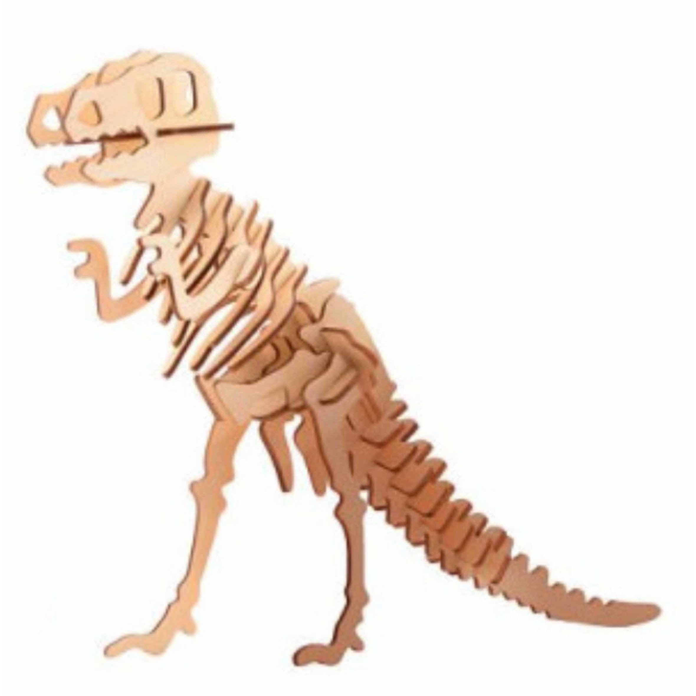 Dinosaurus Tyrannosaurus Rex 3D puzzel hout bouwpakket 21 cm