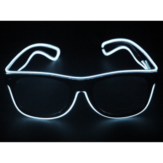 Disco bril met witte LED verlichting