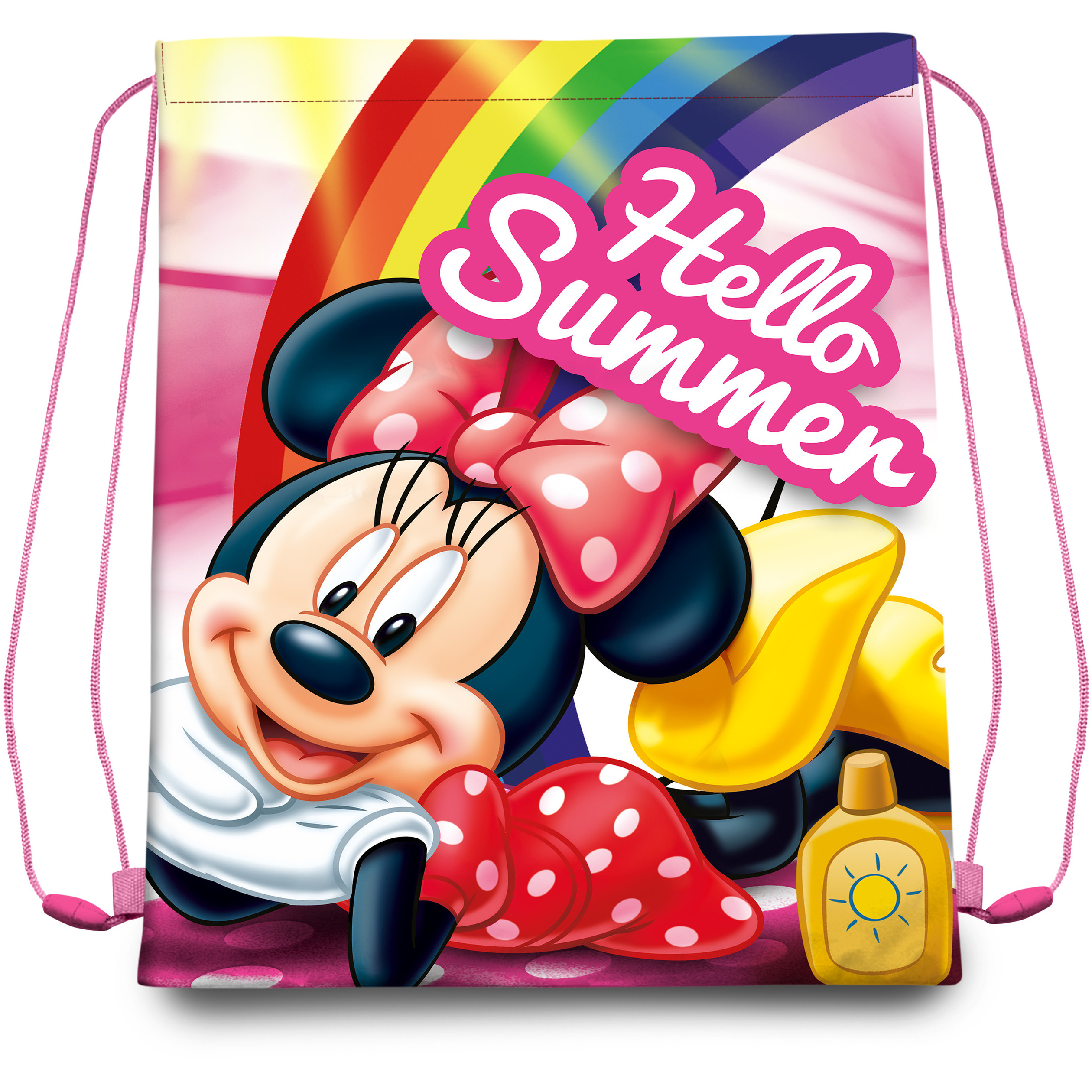 Disney Minnie Mouse gymtas-rugzak-rugtas voor kinderen roze polyester 40 x 30 cm