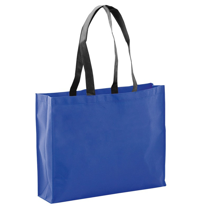 Draagtas-schoudertas-boodschappentas in de kleur blauw 40 x 32 x 11 cm