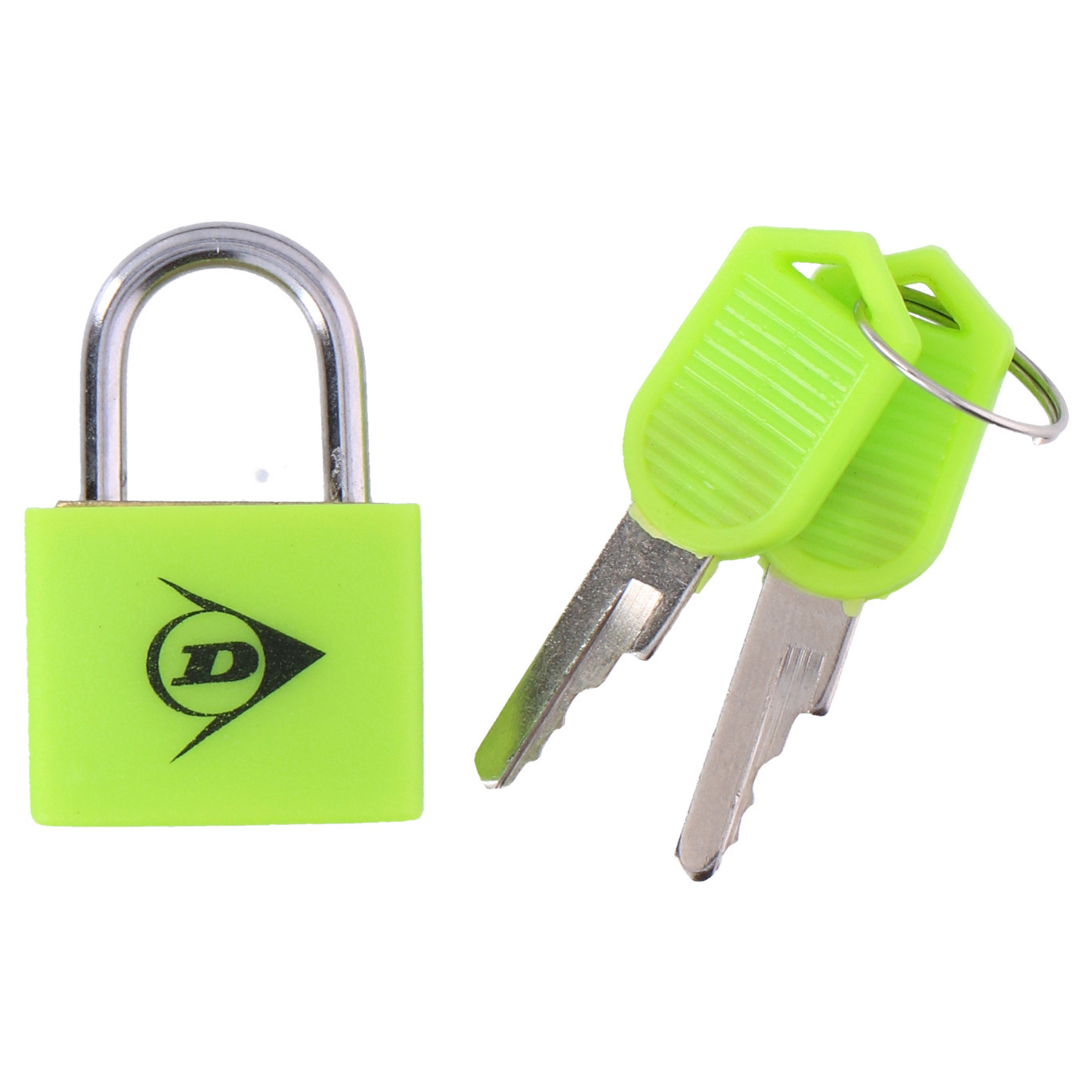 Dunlop Bagagesloten voor reistassen en koffers 2x stuks groen hangslotjes met sleutel