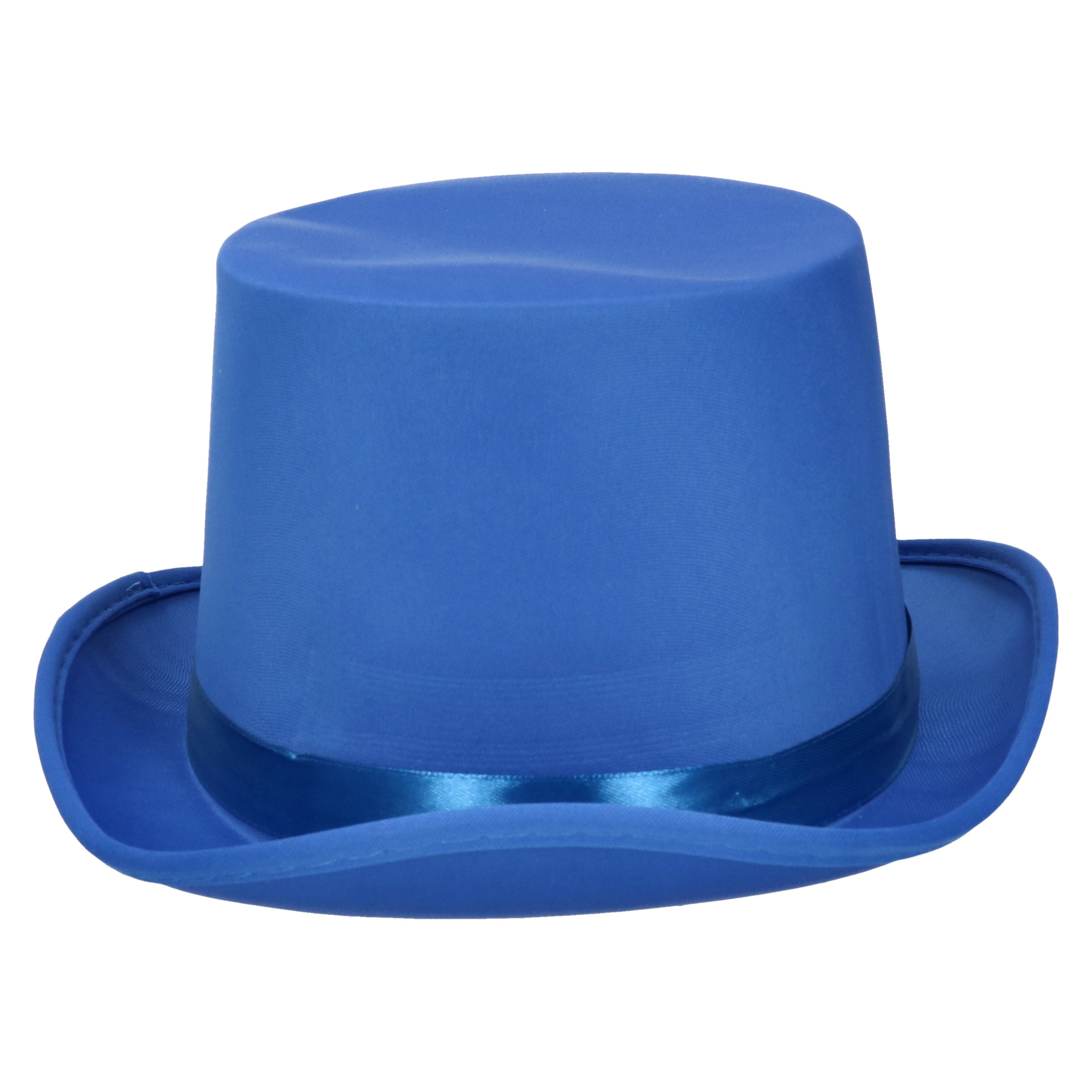 Fiestas Guirca verkleed hoge hoed kobalt blauw voor volwassenen