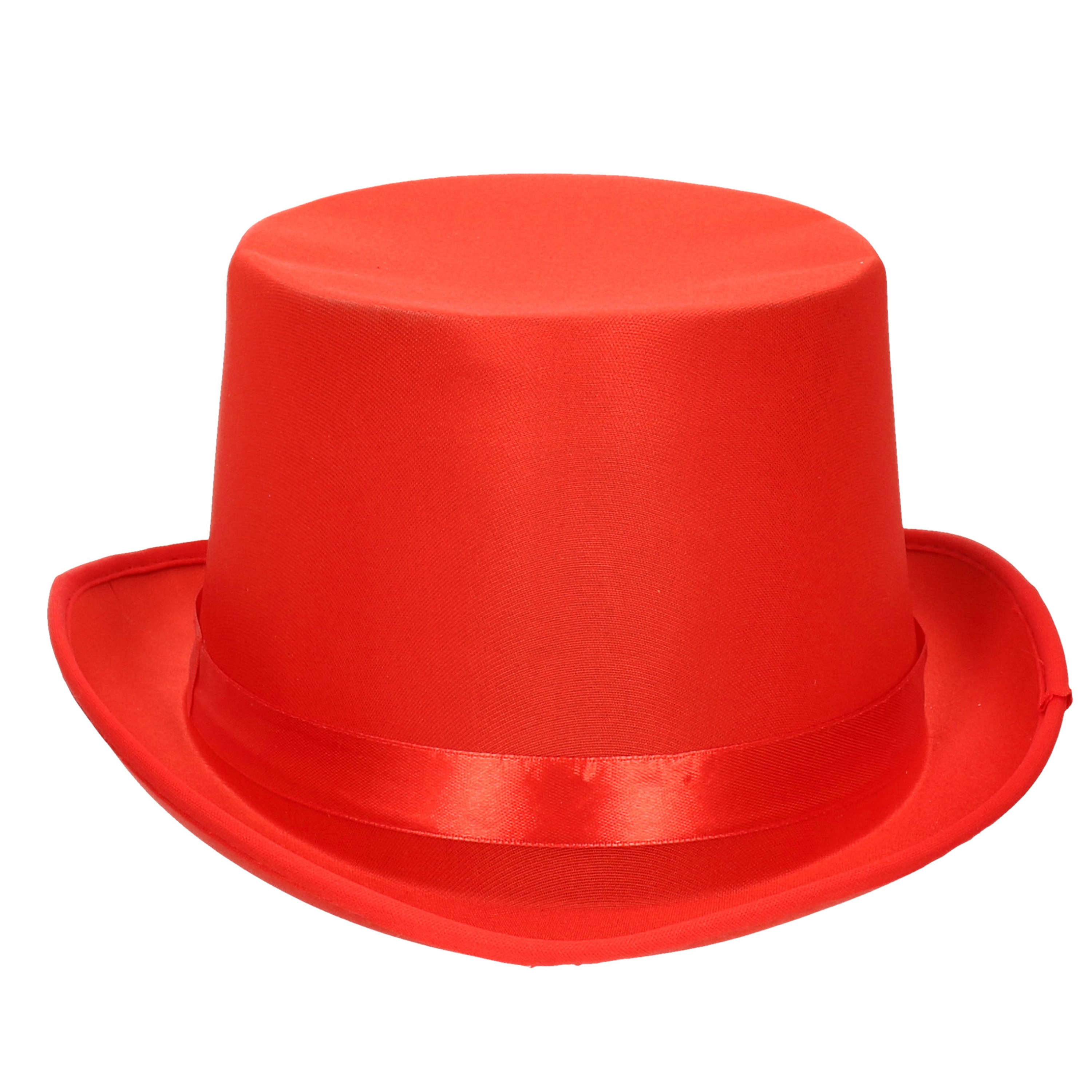 Fiestas Guirca verkleed hoge hoed rood voor volwassenen