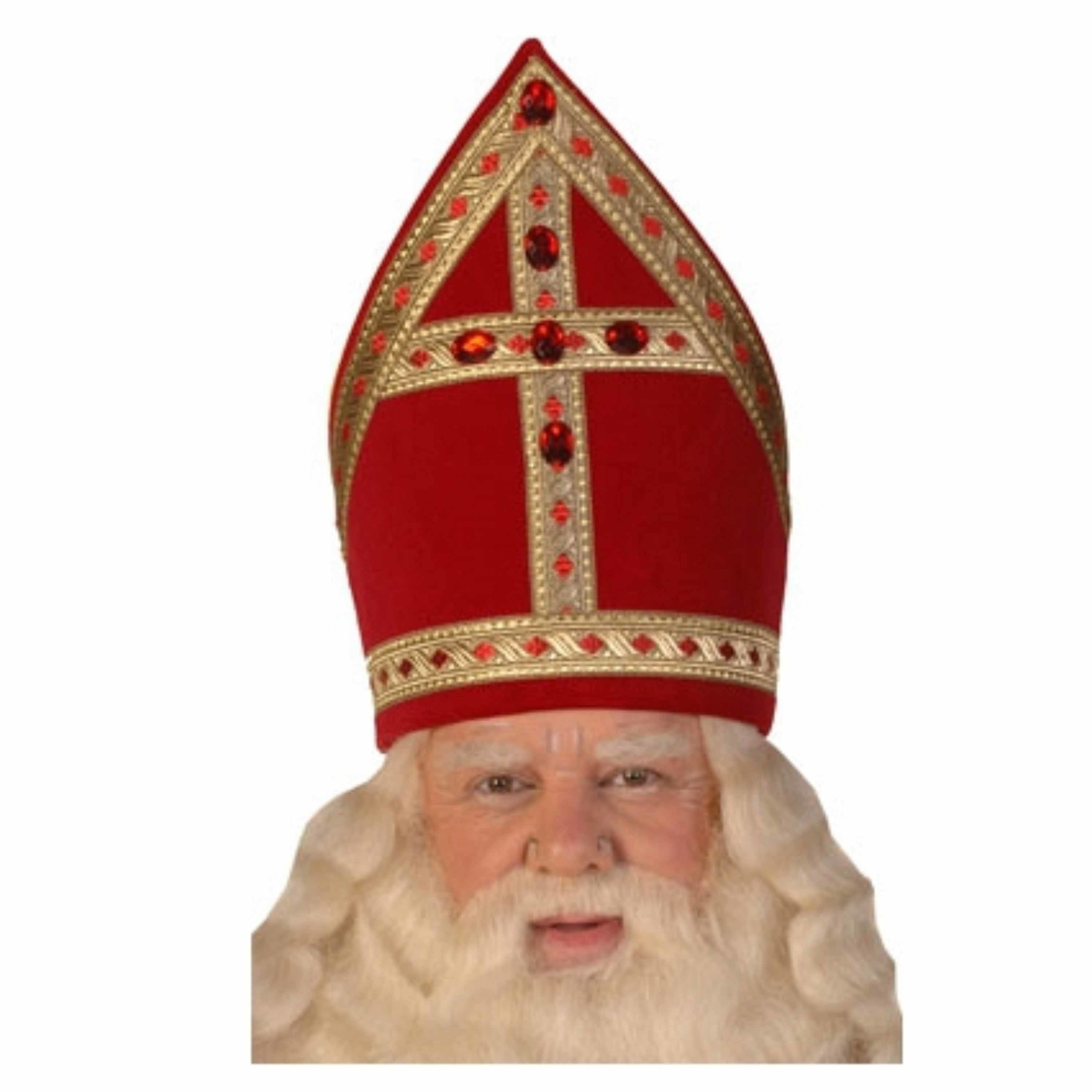 Fluweel-katoenen Sinterklaas mijter