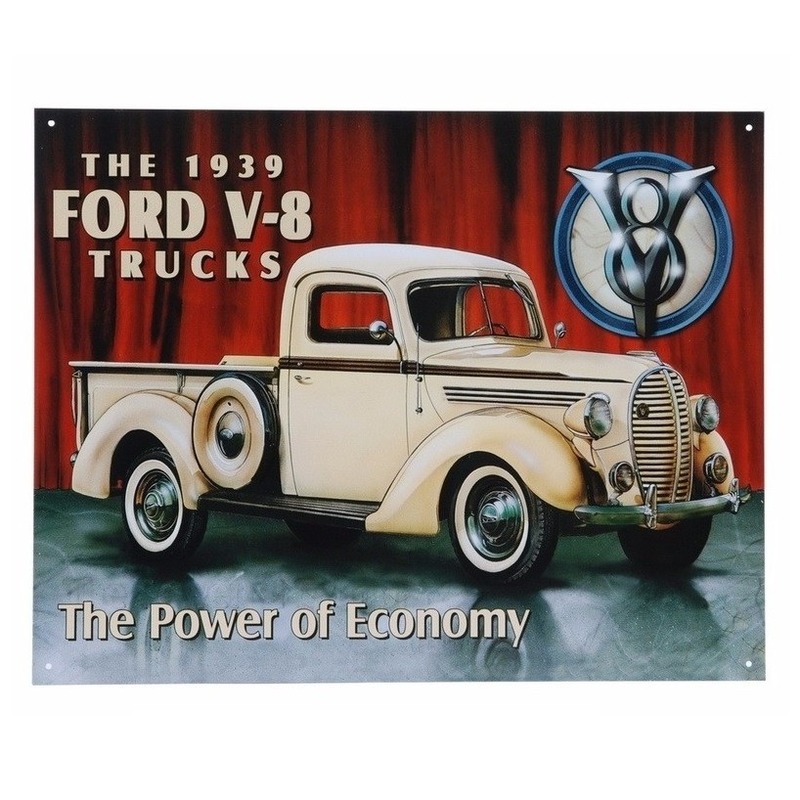 Ford V-8 truck modellen wandplaat 32 x 41 cm