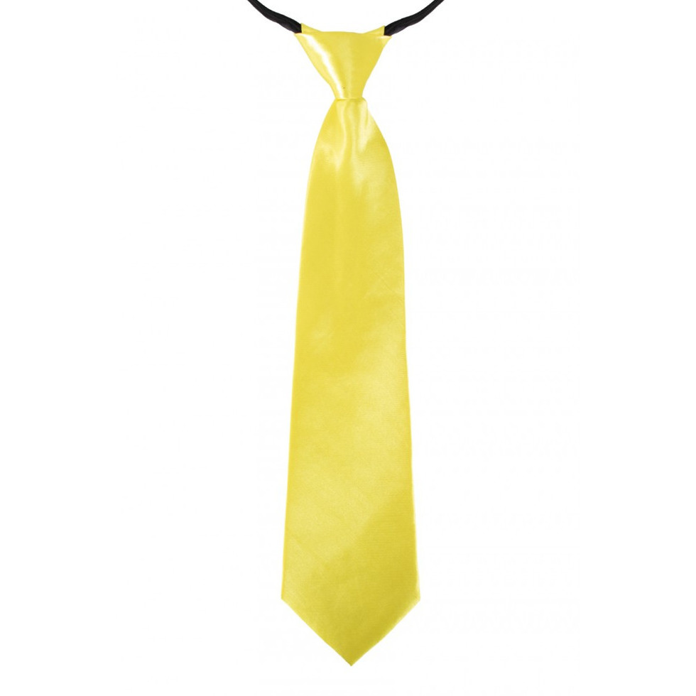Gele verkleed stropdassen 40 cm voor dames-heren