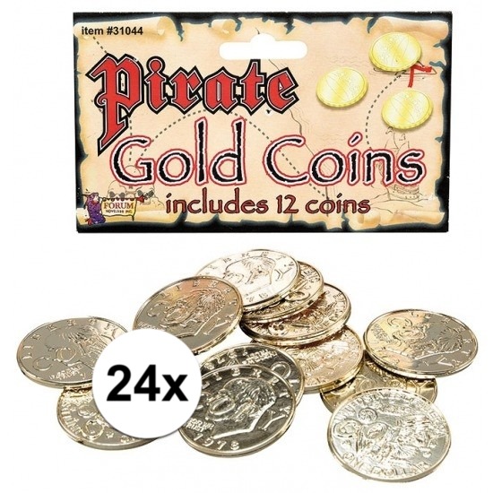 Goud piraten geld 24 munten