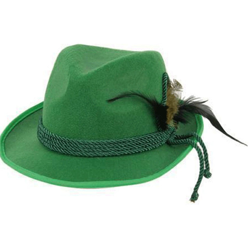 Groene bierfeest-oktoberfest hoed verkleed accessoire voor dames-heren