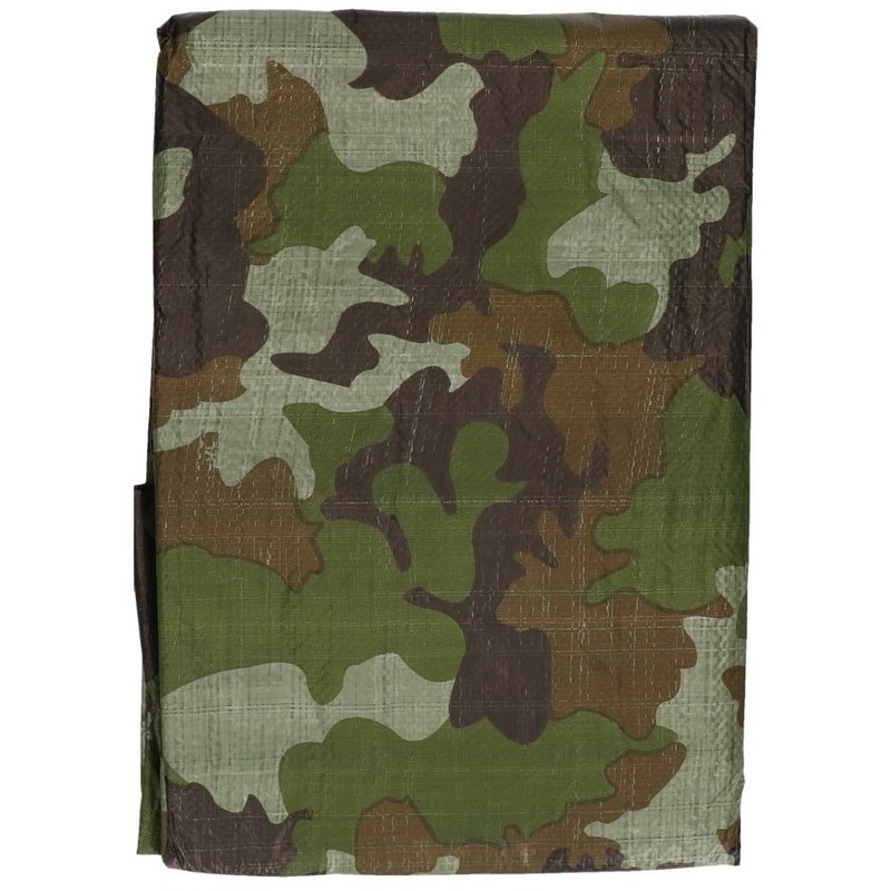 Groene camouflage afdekzeil-dekkleed 470 x 364 cm