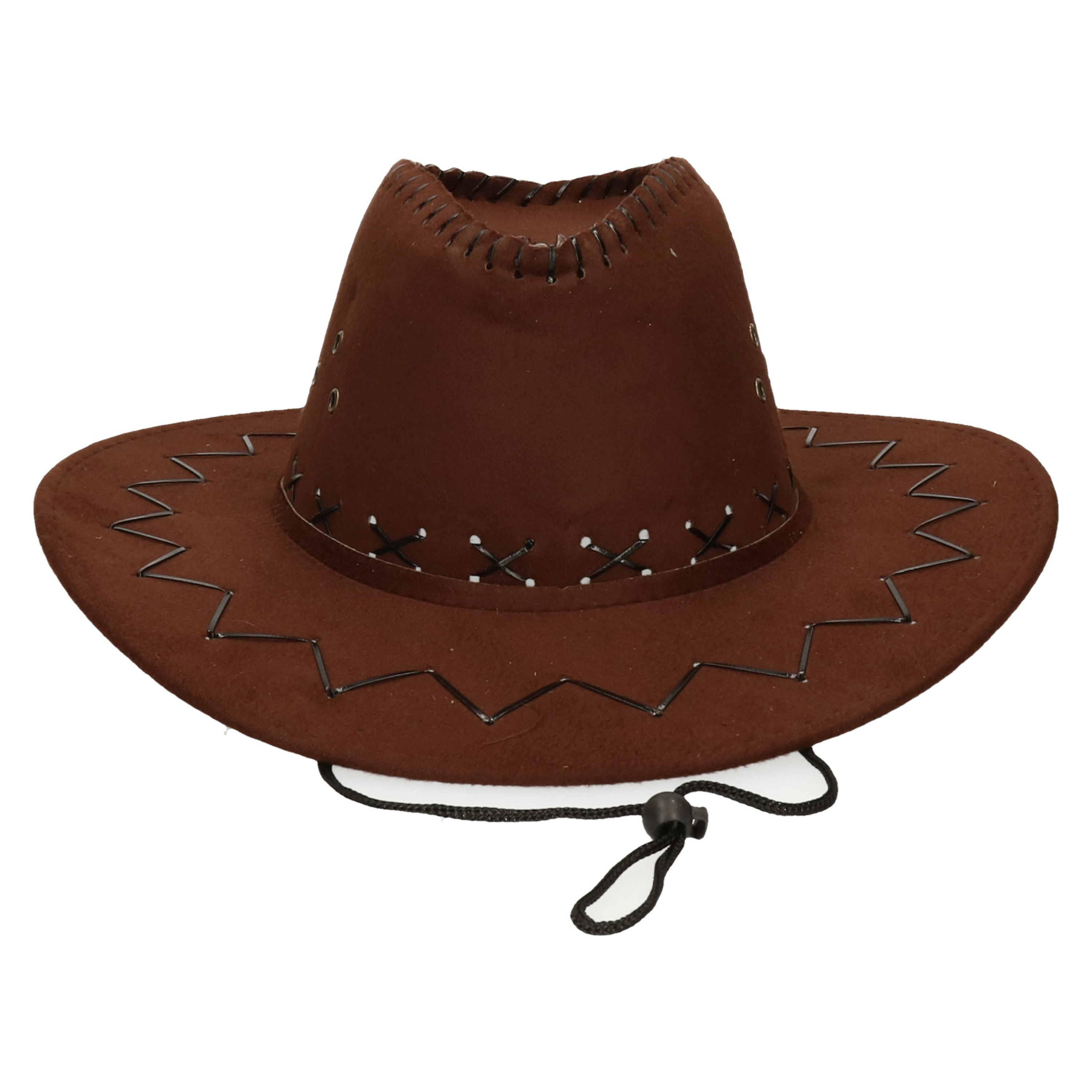 Guirca Carnaval verkleed Cowboy hoed Dallas bruin voor volwassenen Western thema