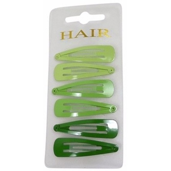 Haarspelden 6 cm groene tinten