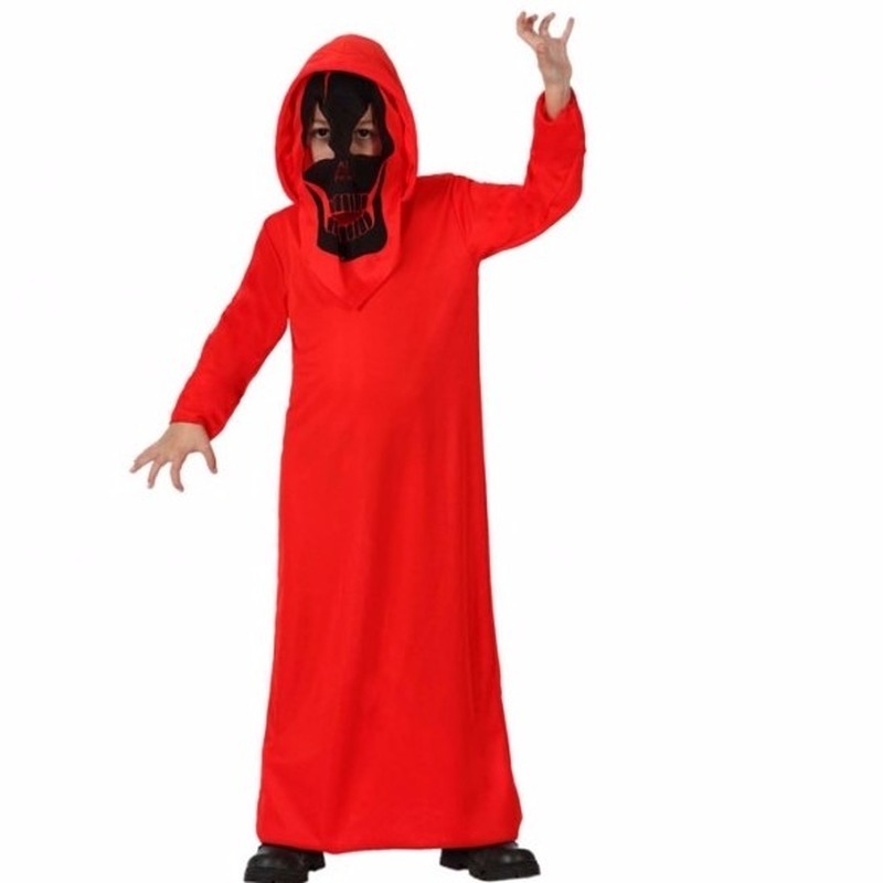 Halloween demoon kostuurm rood voor kinderen