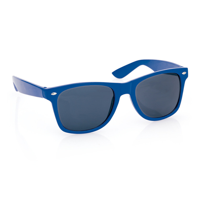 Hippe party zonnebril blauw volwassenen
