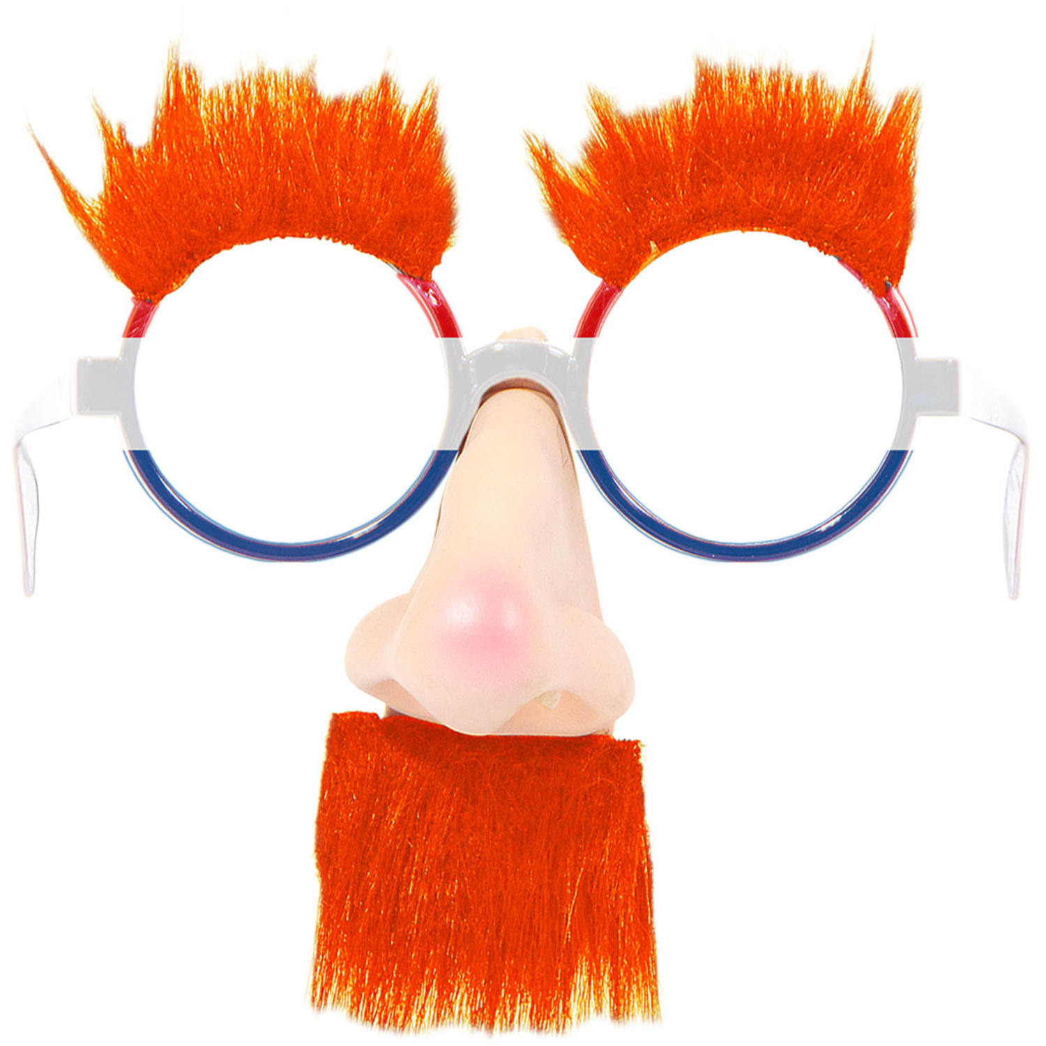 Hollandse oranje feestbril met neus