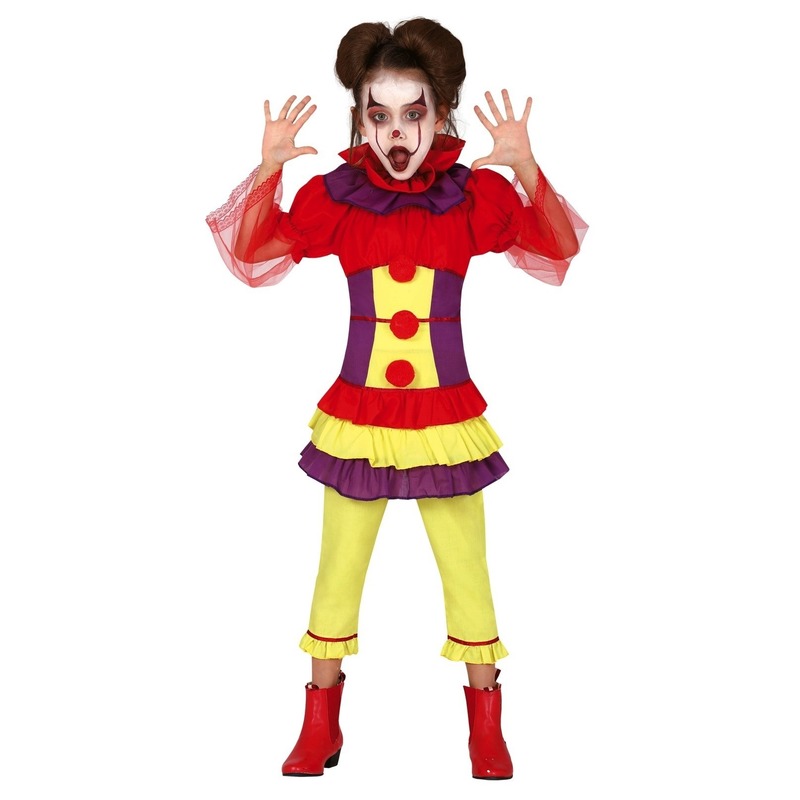 Horror clown verkleed kostuum voor meisjes
