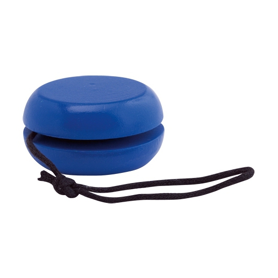 Houten jojo speelgoed blauw 5.5 cm