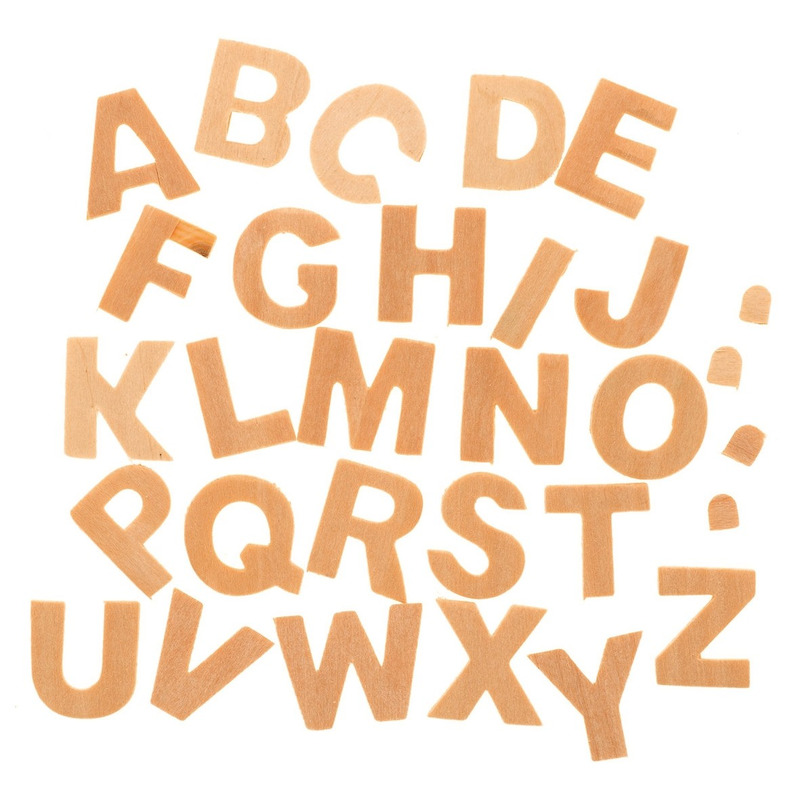 Houten letters 26 stuks 2,5 cm
