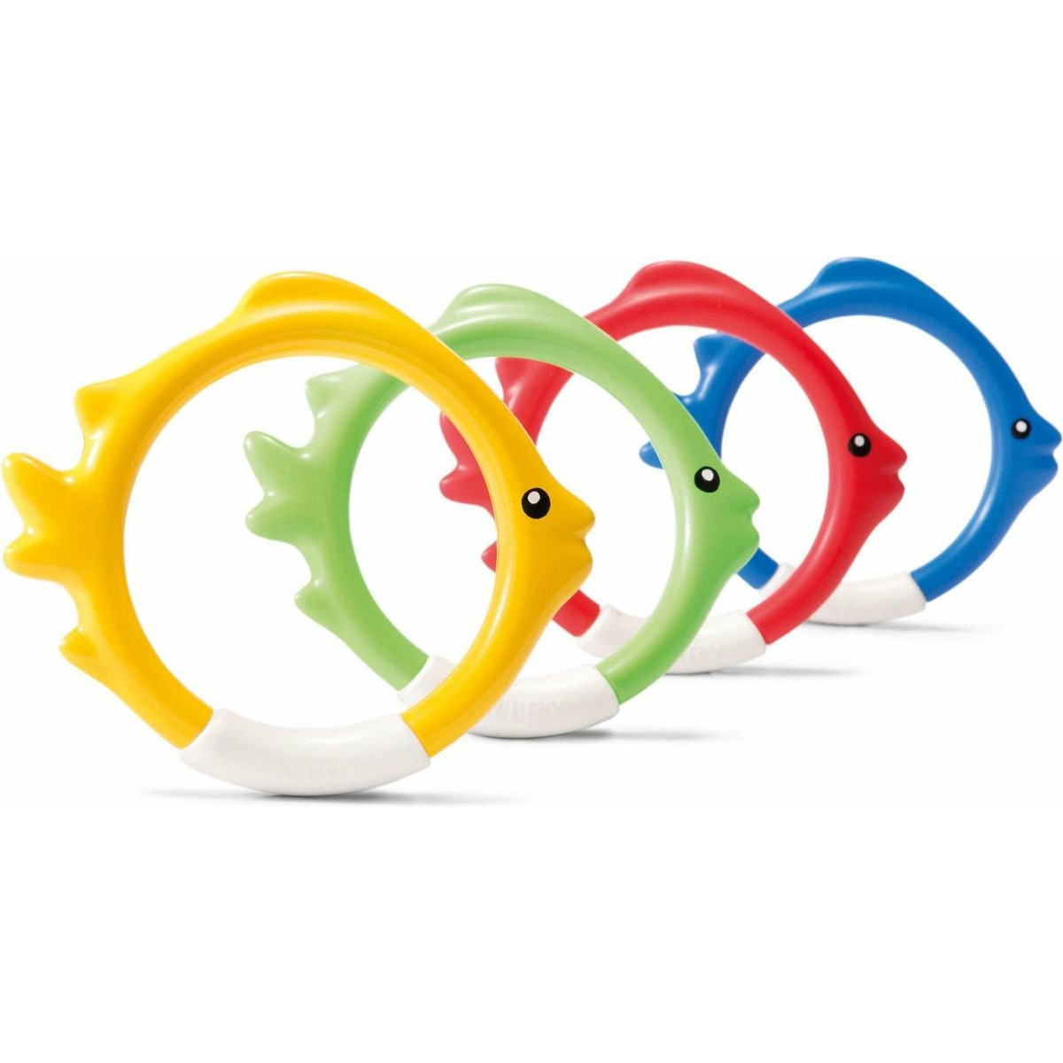 Intex Duikringen zwembad speelgoed set van 4x verschillende kleuren kunststof