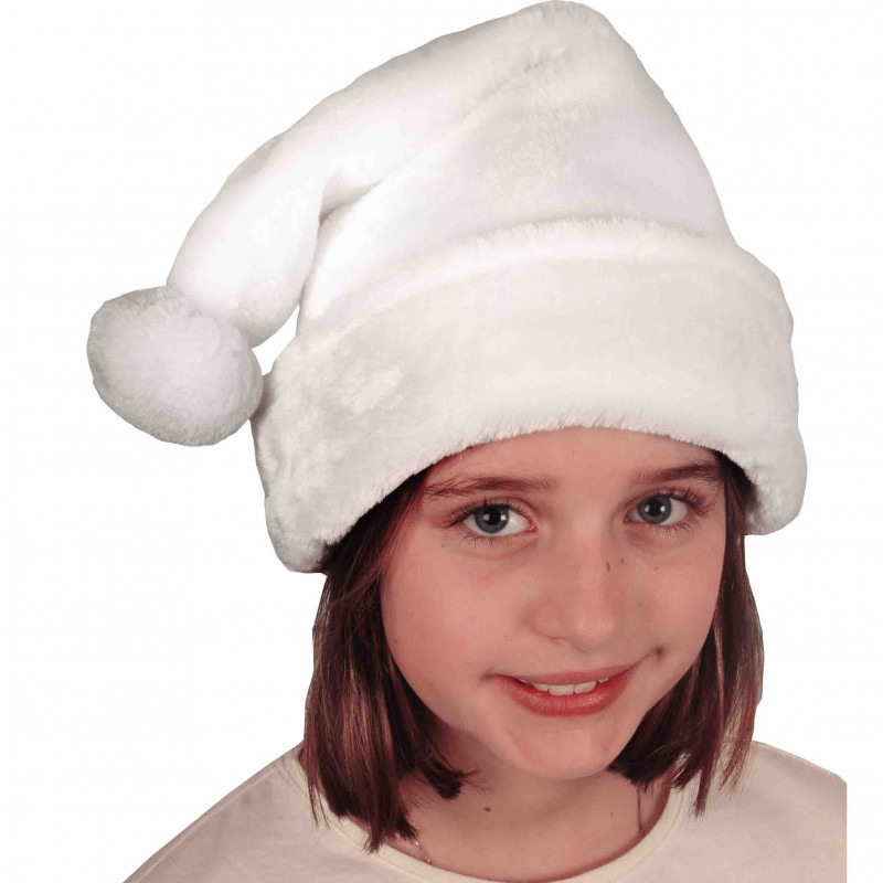 Kerstaccessoires kerstmutsen wit voor kinderen