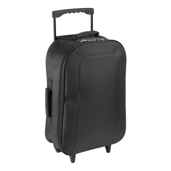 Koffer op wieltjes zwart 46 cm